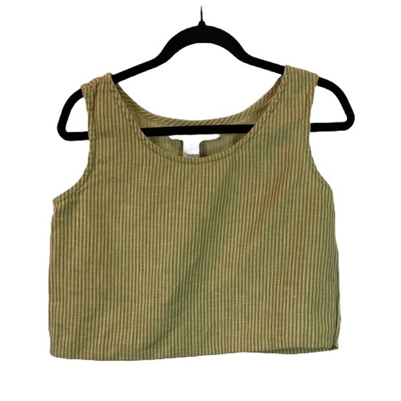 Vintage Jessica Howard Green Pinstriped Tank - Picture 1 of 3